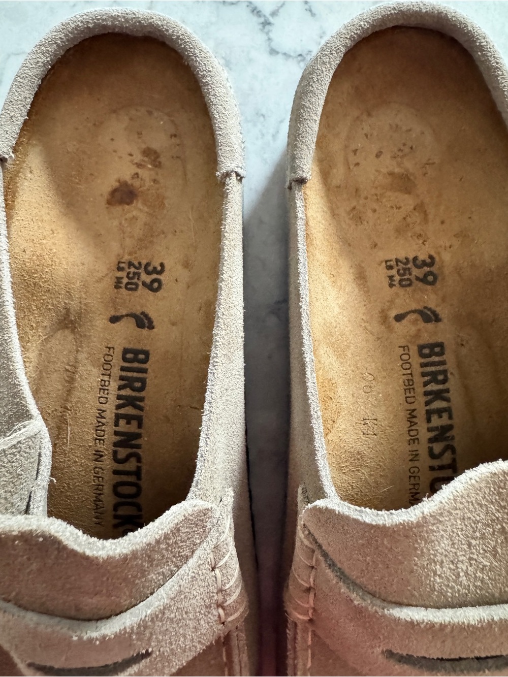 Birkenstock Footprints Taupe Suede Penny Loafers EU 39 - Picture 4 of 9